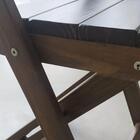 Conjunto Mesa Dobrável Madeira 75x70 Com 4 Cadeiras Conhaque