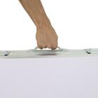 Conjunto Mesa Dobrável Portátil Que Vira Maleta Para Camping