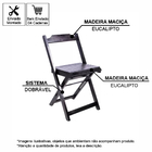 Conjunto Mesa Dobrável Retangular 120x70 Com 4 Cadeiras De Ma