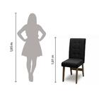Conjunto Mesa Dubai 1,80m Mdf Com 6 Cadeiras Castanho/preto
