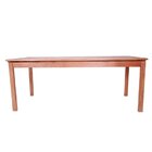 Conjunto Mesa E 2 Bancos Em Madeira Maciça Ultron Cedro Rosa