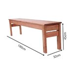 Conjunto Mesa E 2 Bancos Em Madeira Maciça Ultron Cedro Rosa
