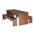 Conjunto Mesa E 2 Bancos Festivo Life Espresso Móveis Pinho