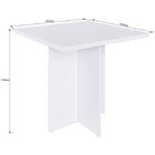 Conjunto Mesa E 4 Bancos Estofados Verona  Branco