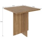 Conjunto Mesa E 4 Bancos Estofados Verona  Madeirado/bege/mar