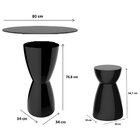 Conjunto Mesa E 4 Banquetas Bistrô  Preto/branco/verde/calla