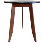 Conjunto Mesa E 4 Banquetas Em Madeira Maciça  Imbuia/preto