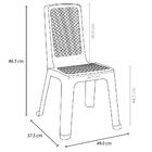 Conjunto Mesa E 4 Cadeiras Plasticas Eterna Wengue Rimax