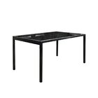 Conjunto Mesa E 6 Cadeiras Atenas Courino Preto/preto Fosco/v