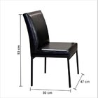 Conjunto Mesa E 6 Cadeiras Atenas Courino Preto/preto Fosco/v