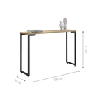 Conjunto Mesa E Aparador Lux Avelã Preto