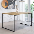Conjunto Mesa E Aparador Lux Avelã Preto