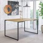 Conjunto Mesa E Aparador Lux Avelã Preto