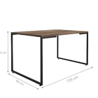 Conjunto Mesa E Aparador Lux Castanho Preto