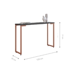 Conjunto Mesa E Aparador Lux Preto Cobre