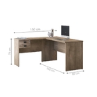 Conjunto Mesa E Balcão Jasmine Castanho Preto