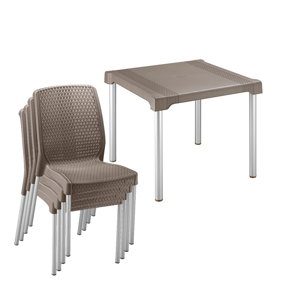 Conjunto Mesa E Cadeira 04 Lugares Shia Rimax