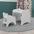 Conjunto Mesa E Cadeira Infantil Montessori  Branco