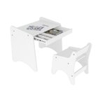 Conjunto Mesa E Cadeira Infantil Montessori  Branco