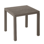 Conjunto Mesa E Cadeira Plástica 04 Un Baru Marrom Rimax