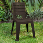 Conjunto Mesa E Cadeira Plástica 04 Un Baru Marrom Rimax