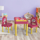 Conjunto Mesa E Cadeiras Infantil Lirous Rosa Com Adesivo Est