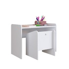 Conjunto Mesa E Poltrona Montessoriano Meu Fofinho Branco - A