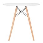 Conjunto - Mesa Eames 80 Cm Branco + 4 Cadeiras Eames Eiffel