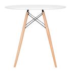 Conjunto - Mesa Eames 80 Cm Branco + 4 Cadeiras Eames Eiffel