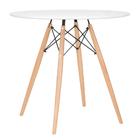 Conjunto - Mesa Eames 80 Cm Branco + 4 Cadeiras Eames Eiffel
