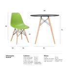 Conjunto - Mesa Eames 80 Cm Preto + 2 Cadeiras Eames Eiffel D