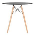 Conjunto - Mesa Eames 80 Cm Preto + 2 Cadeiras Eames Eiffel D