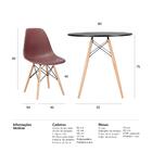 Conjunto - Mesa Eames 80 Cm Preto + 2 Cadeiras Eames Eiffel D