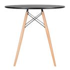 Conjunto - Mesa Eames 80 Cm Preto + 4 Cadeiras Eames Eiffel D
