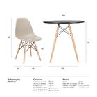 Conjunto - Mesa Eames 80 Cm Preto + 4 Cadeiras Eames Eiffel D
