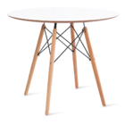 Conjunto Mesa Eames Branca 90cm E 4 Cadeiras Colmeia Fendi