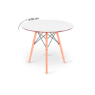 Conjunto Mesa Eames Branca 90cm E 4 Cadeiras Colmeia Preta