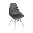 Conjunto Mesa Eames Preta 110cm E 5 Cadeiras Colmeia Preta