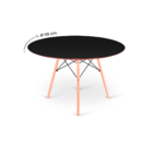 Conjunto Mesa Eames Preta 110cm E 5 Cadeiras Colmeia Preta