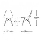 Conjunto Mesa Eames Preta 90cm E 4 Cadeiras Eames Pp Preta
