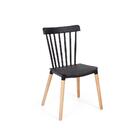 Conjunto Mesa Eiffel Branca 120cm + 4 Cadeiras Windsor - Preto