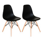 Conjunto Mesa Eiffel Redonda 70 Cm Mdf + 2 Cadeira Eames Eiff