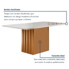 Conjunto Mesa Elis 120cm X 90cm Com 4 Cadeiras Carolina Tampo
