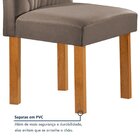 Conjunto Mesa Elis 120cm X 90cm Com 4 Cadeiras Carolina Tampo