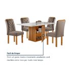 Conjunto Mesa Elis 120cm X 90cm Com 4 Cadeiras Carolina Tampo