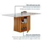 Conjunto Mesa Elis 120cm X 90cm Com 4 Cadeiras Luisa Tampo Sl