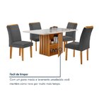 Conjunto Mesa Elis 120cm X 90cm Com 4 Cadeiras Luisa Tampo Sl