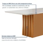 Conjunto Mesa Elis 120cm X 90cm Com 4 Cadeiras Luisa Tampo Sl
