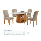 Conjunto Mesa Elis 120cm X 90cm Com 4 Cadeiras Luisa Tampo Sl