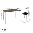 Conjunto Mesa Em Aço Retangular Com 4 Cadeiras - Cromado/preto